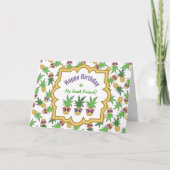 ananassen met zonnebril op zaterdag kaart (Voorkant)