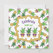 ananassen met zonnebrillen kaart (Voorkant)