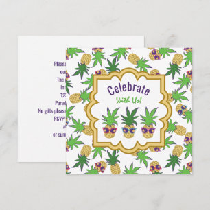 ananassen met zonnebrillen kaart