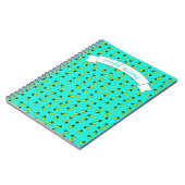 Ananassen op blauwe achtergrond. notitieboek (Linkerzijde)