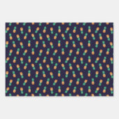 ananassen op de marine inpakpapier vel (Voorkant)