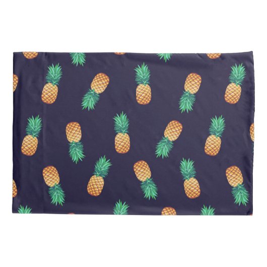 ananassen op de marine kussensloop (Achterkant-Links)