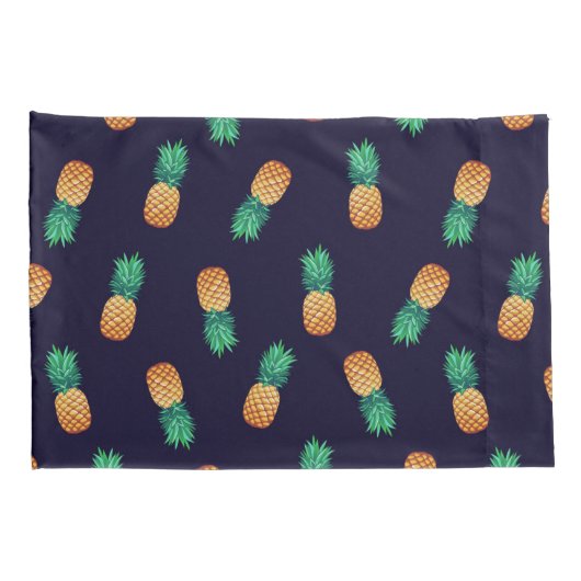 ananassen op de marine kussensloop (Achterkant-Rechts)