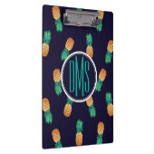 ananassen op de marine | Monogram Klembord (Rechts)