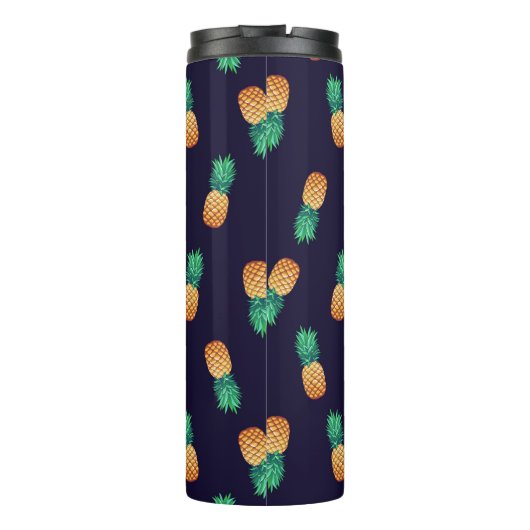 ananassen op de marine | Monogram Thermosbeker (Achterkant)