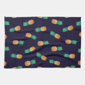 ananassen op de marine theedoek (Horizontaal)