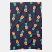 ananassen op de marine theedoek (Verticaal)