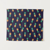 ananassen op de marine wandkleed (Voorkant (horizontaal))