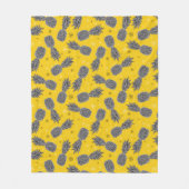 ananassen op goud fleece deken (Voorkant)