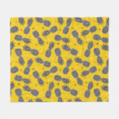 ananassen op goud fleece deken (Voorkant (Horizontaal))