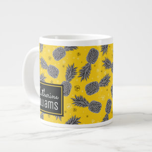 ananassen op goud   Jouw namen toevoegen Grote Koffiekop