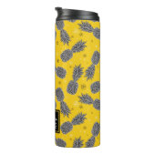 ananassen op goud | Jouw namen toevoegen Thermosbeker (Geroteerd rechts)