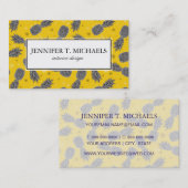 ananassen op goud | Jouw namen toevoegen Visitekaartje (Voorkant / Achterkant)