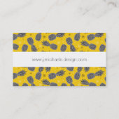 ananassen op goud | Jouw namen toevoegen Visitekaartje (Achterkant)