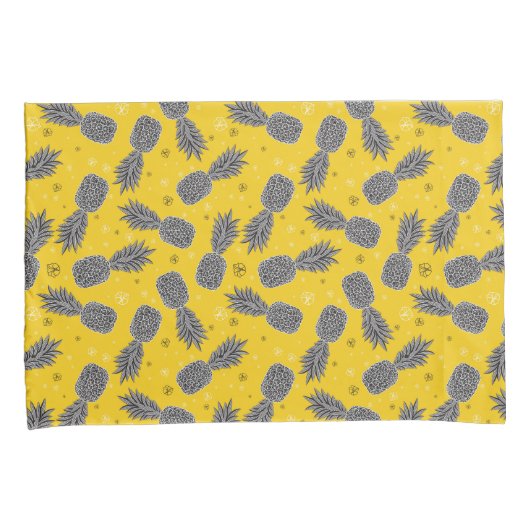 ananassen op goud kussensloop (Voorkant-Rechts)