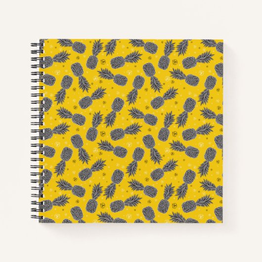ananassen op goud notitieboek (Voorkant)