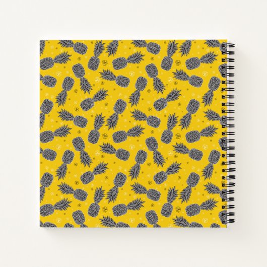 ananassen op goud notitieboek (Achterkant)