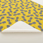 ananassen op goud sherpa deken (3/4)