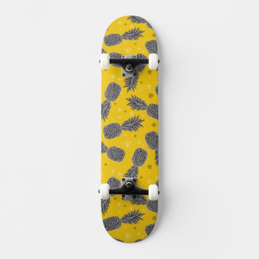 ananassen op goud skateboard (Voorkant)