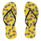 ananassen op goud teenslippers (Voetbed)