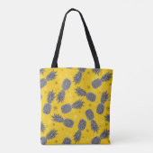 ananassen op goud tote bag (Achterkant)
