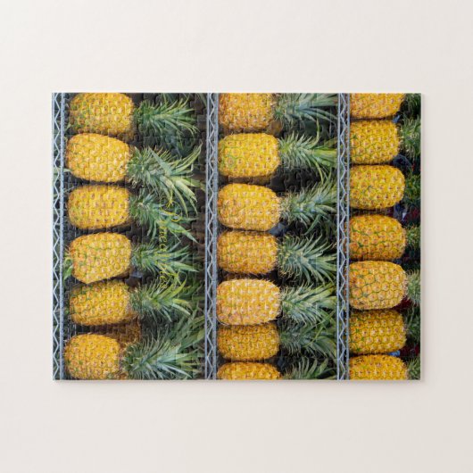 Ananassen op plankfruit Fotografie Aangepaste teks Legpuzzel (Horizontaal)