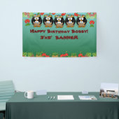 Ananassen, pinguïns, Hawaiian, O jee! Spandoek (Beurs)