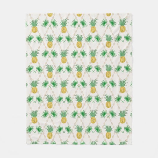 ananassen, retro fleece deken (Voorkant)