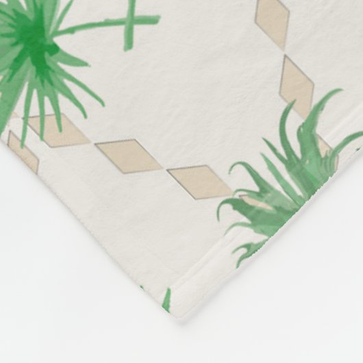 ananassen, retro fleece deken (Hoek)