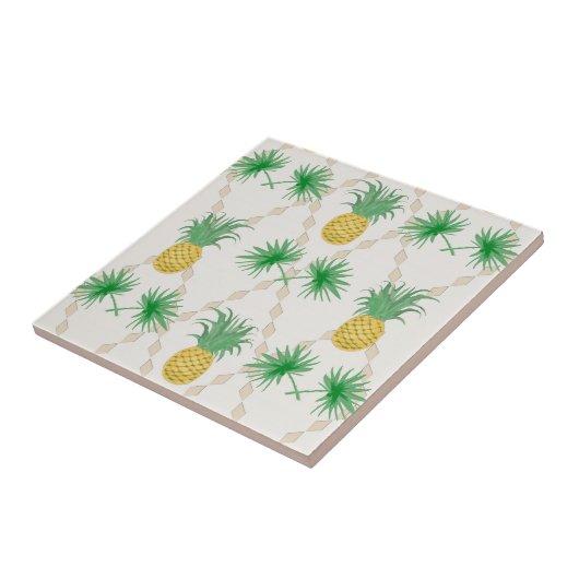 ananassen, retro tegeltje (Zijkant)