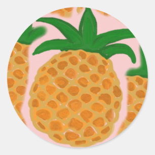 ananassen ticker ronde sticker