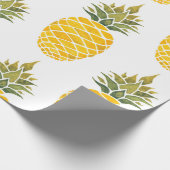 Ananassen. Waterverf handgeschilderde afbeelding w Cadeaupapier (Hoek)