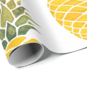 Ananassen. Waterverf handgeschilderde afbeelding w Cadeaupapier (Rol Hoek)