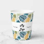 Ananassen zakelijke logo tekst papieren bekers (Achterkant)