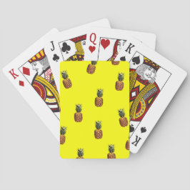 ananassepatroon rijwielen pokerkaarten
