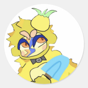 ananasslijmsticker ronde sticker
