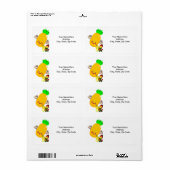 Ananassruitlabels Etiket (Full Sheet)