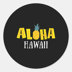 Ananasstranden Hawaï Zomer Vakantie - Aloha H Ronde Sticker