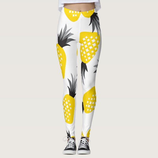 Ananastextuur,  zomerpatroon. leggings (Voorkant)
