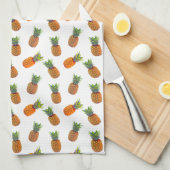 Ananasvruchten op wit theedoek (Quarter Fold)