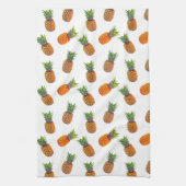 Ananasvruchten op witte keukendoek theedoek (Verticaal)