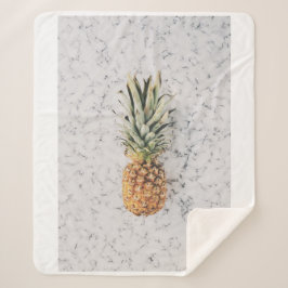 ananasvruchten sherpa deken