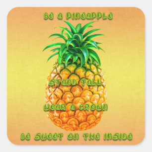 ananaswijsheid vierkante sticker