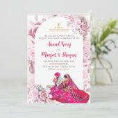 Anand Karaj-huwelijkskaarten & Sikh uitnodigingen (Staand voorkant)