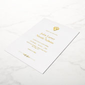 Anand Karaj Sikh Onkar Minimalistische bruiloft Folie Uitnodiging (Gedraaid)