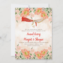 Anand Karaj uitnodiging & Sikh trouwkaarten