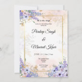 Anand Karaj uitnodiging Sikh trouwkaarten (Achterkant)