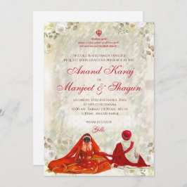 Anand Karaj uitnodigingen & Sikh huwelijksuitnodig