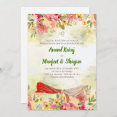 Anand Karaj uitnodigingen & Sikh trouwkaarten (Voorkant / Achterkant)