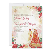 Anand Karaj uitnodigingen & Sikh trouwuitnodiginge